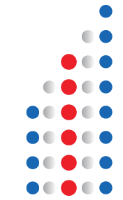 Bandera de Costa Rica en forma de puntos
